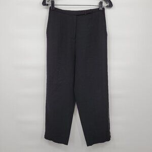Aritzia Babaton Women Black 12" High Rise Ankle Side Zip Cropped Pants Size 2